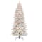 7.5ft Pre-Lit White Slim Fraser Fir Flocked Artificial Christmas Tree, Multicolor Lights